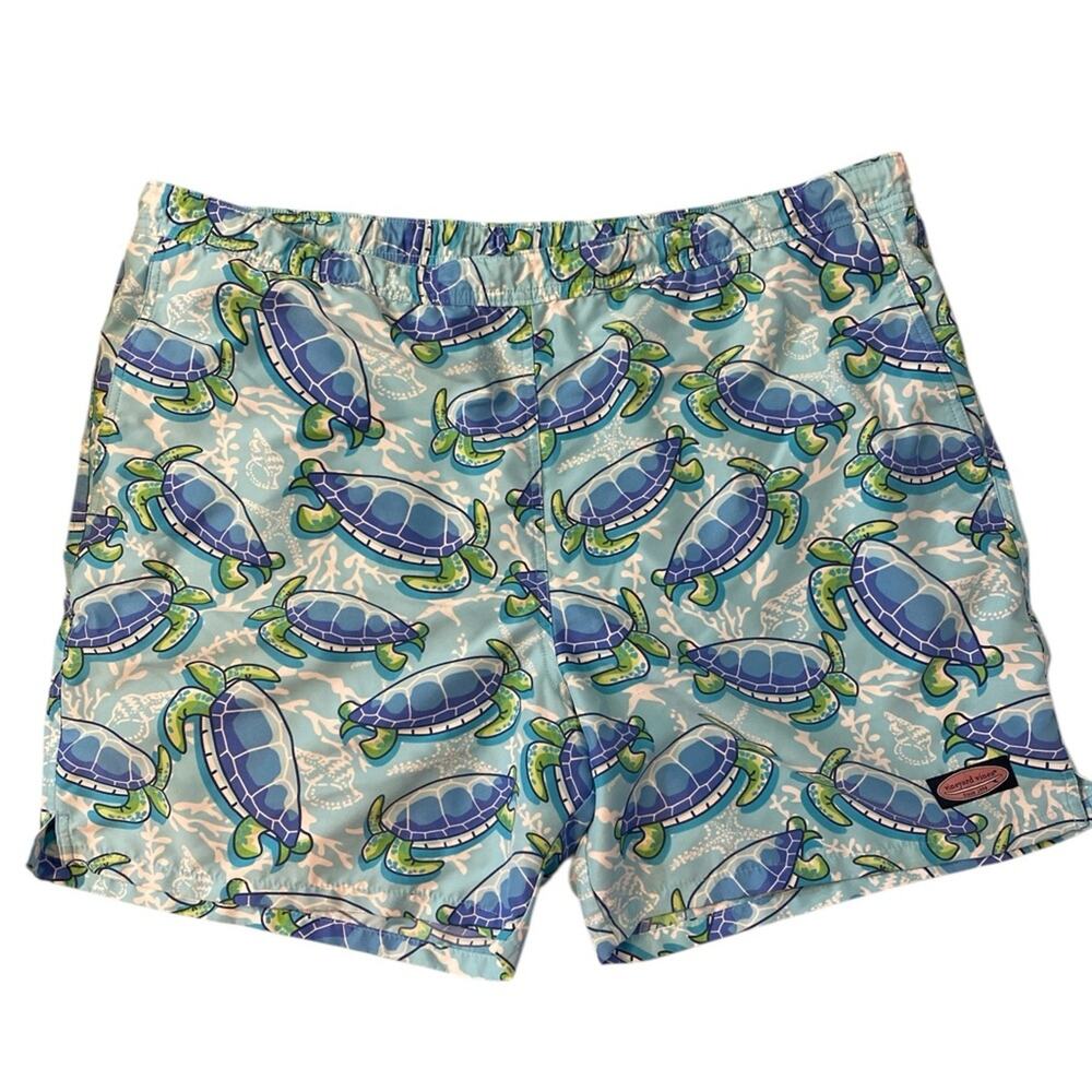 Vineyard Vines Men’s Chappy Sea Turtle Swim Trunks XL